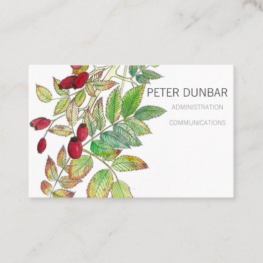 Rosehip Personalized Visitekaartje (Voorkant)