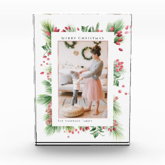 Rosehips & Holly Berries - kerstfoto Fotoblokken