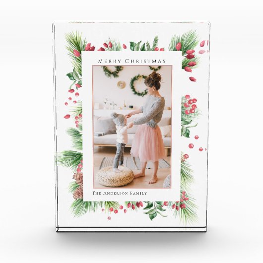 Rosehips & Holly Berries - kerstfoto Fotoblokken (Voorkant)