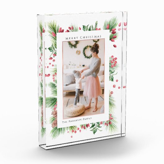 Rosehips & Holly Berries - kerstfoto Fotoblokken (Links)