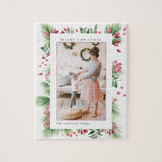 Rosehips & Holly Berries - kerstfoto Legpuzzel (Verticaal)