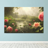 RoseLake - Ingepakt Canvas Afdruk (Insitu (Houten vloer))