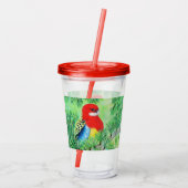 Rosella Bird Painting Acryl Drinkbeker (Achterkant)