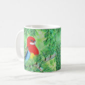 Rosella Bird Painting Koffiemok (Voorkant links)