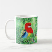 Rosella Bird Painting Koffiemok (Links)