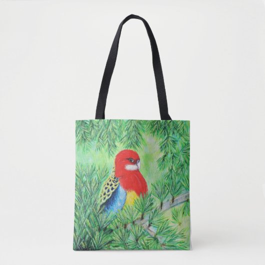 Rosella Bird Painting Tote Bag (Voorkant)