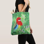 Rosella Bird Painting Tote Bag (Dichtbij)
