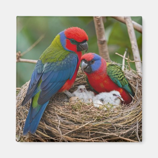 Rosella Birds Magneet (Voorkant)