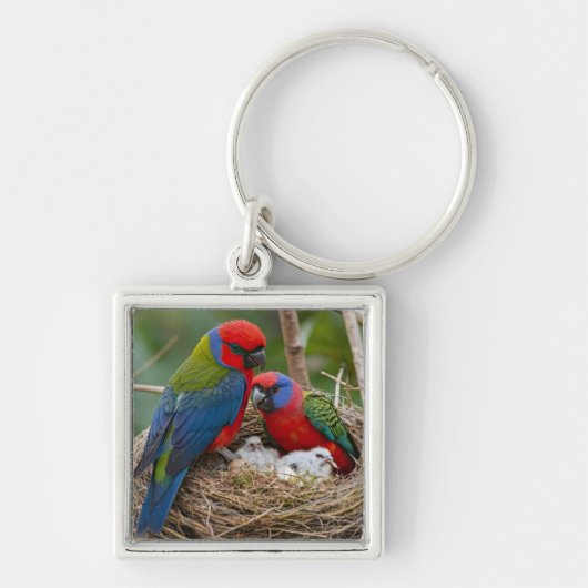 Rosella Birds Sleutelhanger (Voorkant)