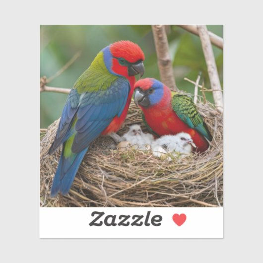 Rosella Birds Sticker (Vel)