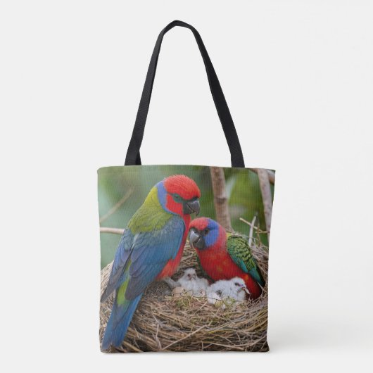 Rosella Birds Tote Bag (Achterkant)