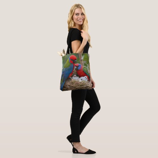 Rosella Birds Tote Bag (Op model)