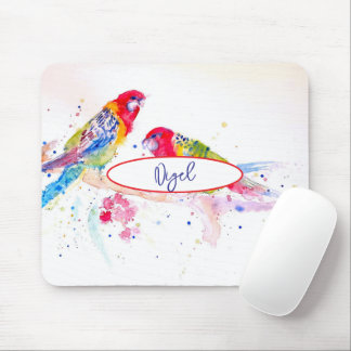 Rosella Papegaai Kleurrijke Vogel vogels Whimsical Muismat