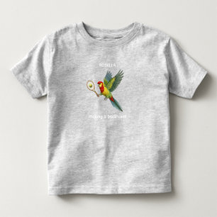 Rosella papegaai speelt tennis kinder shirts