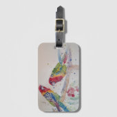 Rosella Papegaai vogel Aquarel Kunst Bagage Label (Voorkant (verticaal))