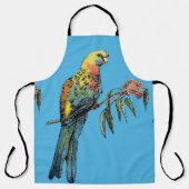 Rosella Parrot Birds Blue Pattern Mannen Dads Apro Schort (Voorkant)