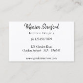 Rosella Parrot Flowers Waterverf Visitekaartje (Achterkant)