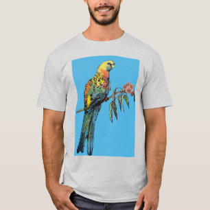 Rosella Parrot vogel Waterverf Mannen T Shirt