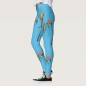 Rosella Parrot Waterverf Blue Bird Leggings (Links)