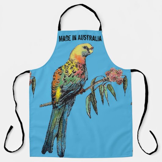 Rosella Parrot-Waterverf gemaakt in Australië Scho Schort (Voorkant)