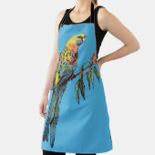 Rosella Parrot Waterverf Kleurrijk Blauw Art Schor Schort (Insitu)