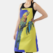 Rosella Parrot Waterverf Kleurrijk Blauw Art Schor Schort (Insitu)