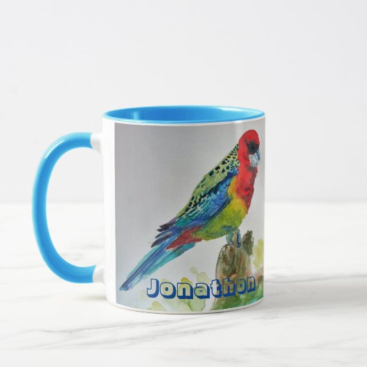 Rosella Parrot-Waterverf Schilderijen - Kunst Mok (Links)