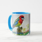 Rosella Parrot-Waterverf Schilderijen - Kunst Mok (Voorkant links)