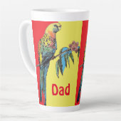Rosella Parrot Waterverf Vader naam koffie Latte Mok (Linkerhoek)