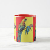 Rosella Parrot Waterverf Vader naam koffie Mok (Midden)