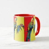 Rosella Parrot Waterverf Vader naam koffie Mok (Voorkant rechts)