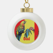 Rosella Parrot Waterverf Vader naam Ornament (Voorkant)