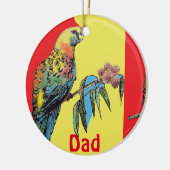 Rosella Parrot Waterverf Vader naam Ornament (Links)