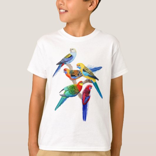 Rosella Parrots Kinder T-Shirt (Voorkant)
