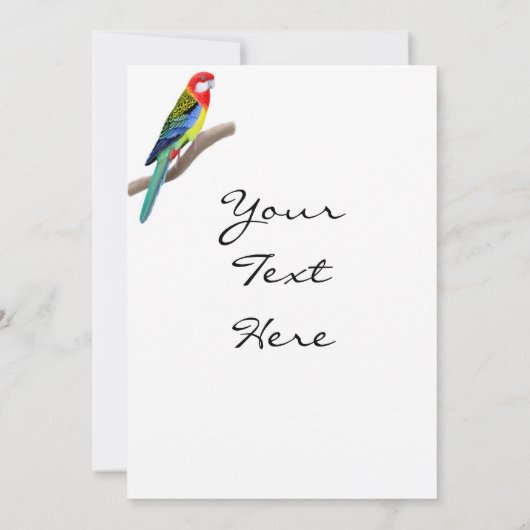 Rosella Parrots  uitnodiging (Achterkant)