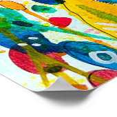 Rosella vogels in de waterverf kunst poster (Hoek)