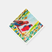 Rosella vogels in de waterverf kunst servet (Hoek)