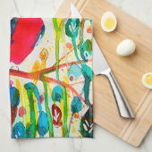 Rosella vogels in de waterverf kunst theedoek (Quarter Fold)