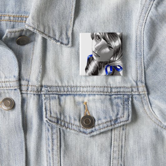 Roselynde Vierkante Button 5,1 Cm (In situ)