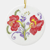 Rosemal kerstversiering keramisch ornament (Voorkant)