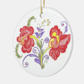 Rosemal kerstversiering keramisch ornament (Links)