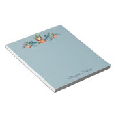 Rosemaling Blue en Red Notitieblok (Schuin)