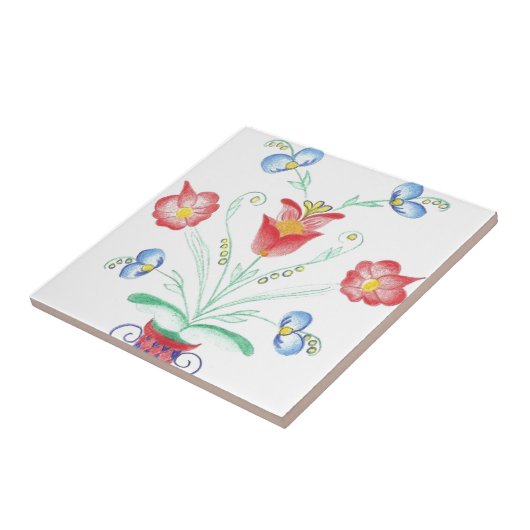 Rosemaling door Neeter Tegeltje (Zijkant)