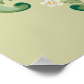 Rosemaling Green en Gold Poster (Hoek)