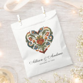 Rosemaling Heart | Noorse volkskunst Bedankzakje (Geknipt)