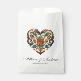 Rosemaling Heart | Noorse volkskunst Bedankzakje