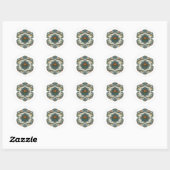 Rosemaling Mandala Stickerontwerp Ronde Sticker (Vel)