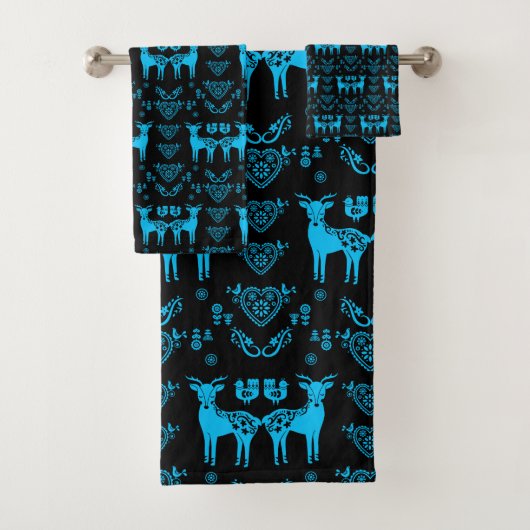 Rosemaling Noorse volkskunst Bad Handdoek (Insitu)