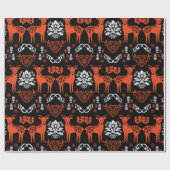 Rosemaling Noorse volkskunst Cadeaupapier (Vlak)