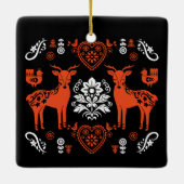 Rosemaling Noorse volkskunst Keramisch Ornament (Achterkant)